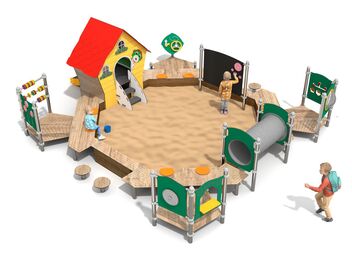 Herní sestava s pískovištěm