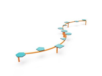 Balanční kladina s nášlapy dvojitá