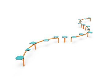 Balanční kladina s nášlapy trojitá