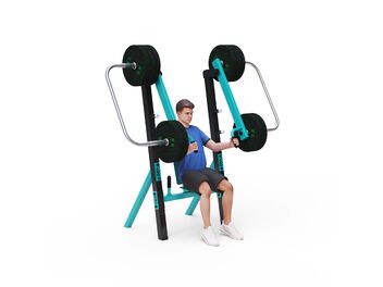 Venkovní posilovna - tlaky v sedě