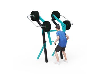 Venkovní posilovna - přítahy v předklonu